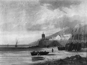 Scene De Port Mediterraneen by Ippolito Caffi