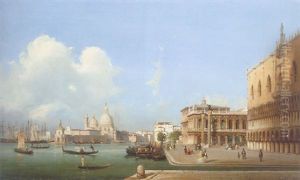 The Grand Canal Near The Doge's Palace by Ippolito Caffi