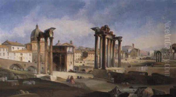 Veduta Del Foro Romano Con La Chiesa Dei Ss. Luca E Martina - view 1