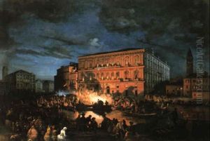 Fete A Venise by Ippolito Caffi
