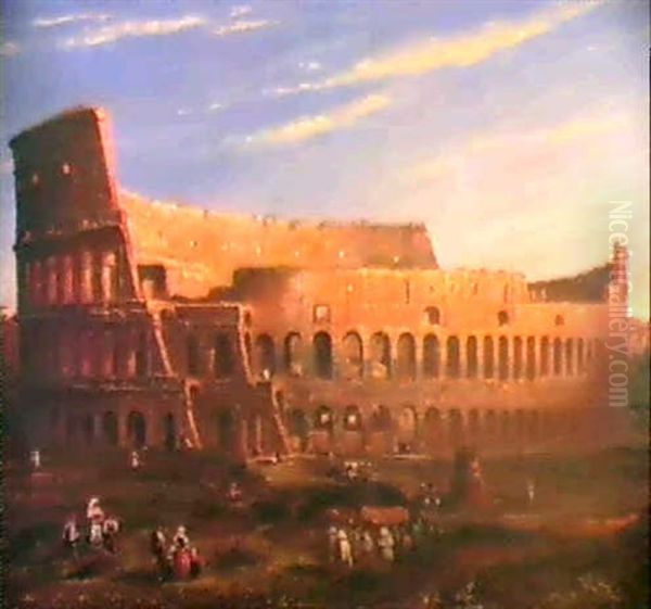 Veduta Del Colosseo Con Processioni - view 1