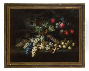 Natura Morta Con Uva E Fiori Natura Morta Con Uva E Fiori