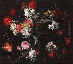 Cesta Di Fiori Su Piedistallo Cesta Di Fiori Su Piedistallo
