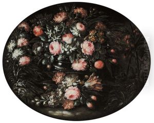 Nature Morte Con Vaso Di Fiori (pair) by Margherita Caffi