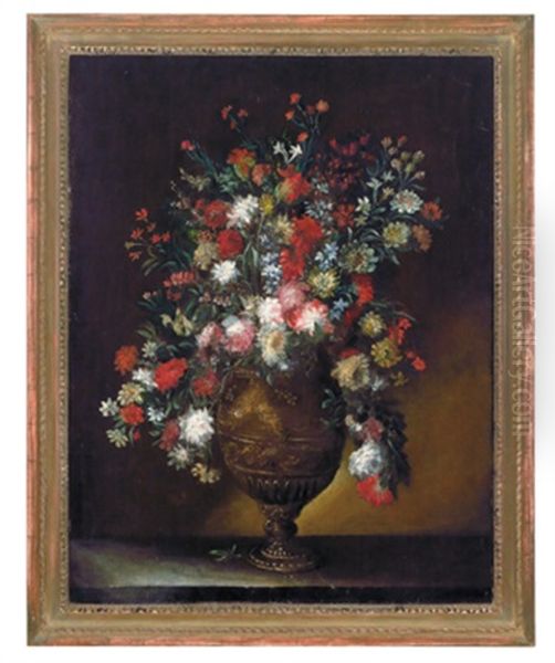 Blumenstillleben Mit Vergoldeter Prunkvase (un Mazzo Di Fiori In Un Vaso Fastoso Dorato) - view 1