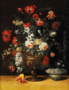 Blomsterstilleben by Margherita Caffi