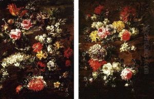 Still Life Of Flowers by Margherita Caffi
