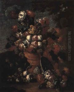 Natura Morta Di Fiori In Un Vaso by Margherita Caffi
