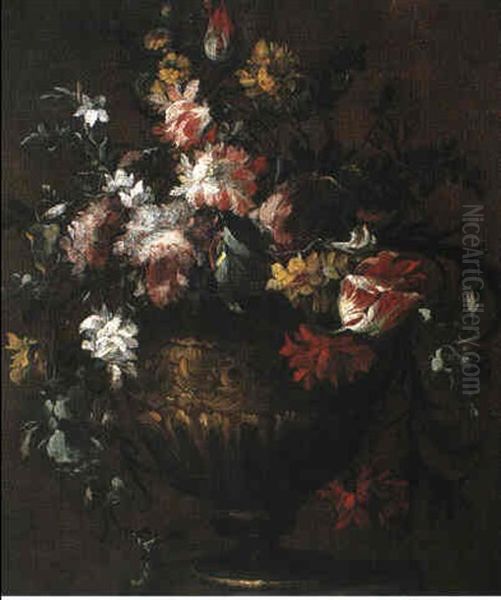 Broget Buket I Vase - view 1