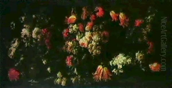 Still Life Of Flowers In Two Urns And Two Baskets - view 1