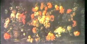 Bouquets De Fleurs Sur Un Entablement