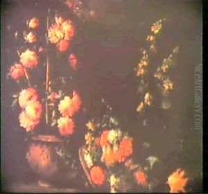 Bouquets De Fleurs Sur Un Entablement