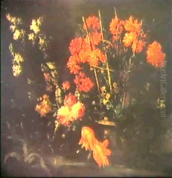 Bouquets De Fleurs Sur Un Entablement - view 1