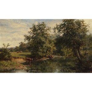 On The River Mole, Norbury, Surrey by Walter Wallor Caffyn