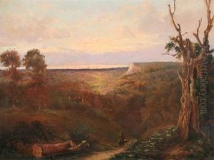 The Mountain Pass At Sunset by Walter Wallor Caffyn