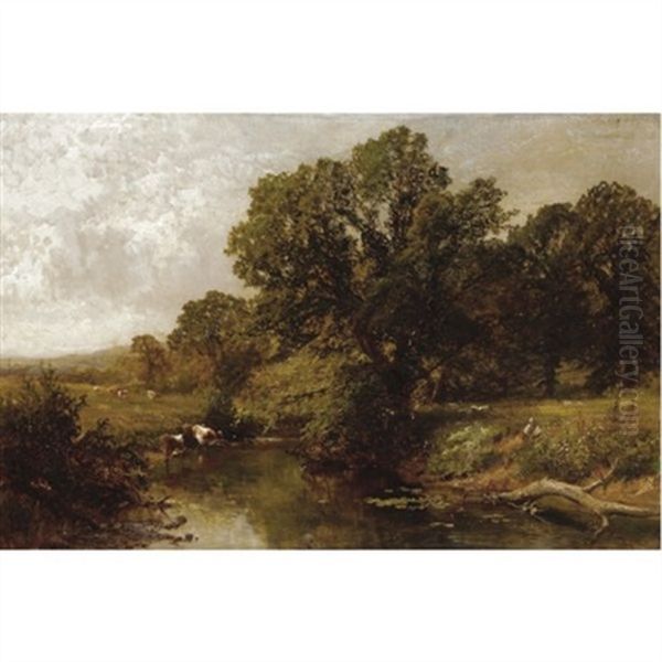 An Angler With Cattle Grazing - view 1