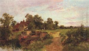 Evening, Old Locks On The Canal, Woking