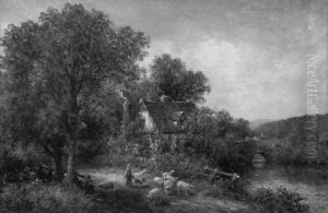A Lane At Dorking, Surrey by Walter Wallor Caffyn