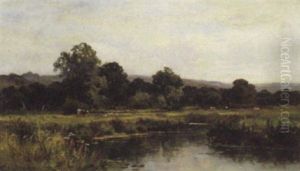 Summer On The River Rother, Nr. Midhurst, Sussex by Walter Wallor Caffyn
