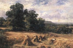 Harvesting Near Ewhurst, Surrey by Walter Wallor Caffyn