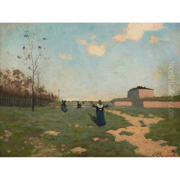 Nuns In A Field - view 1