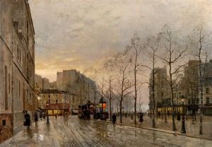 Boulevard Rochechouart, Quartier De Pigalle by Emile Cagniart