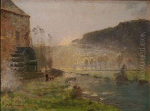 Paysage Aux Lavandieres