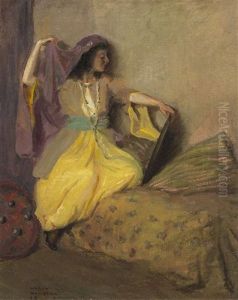 Woman With A Mirror by William Vincent Cahill