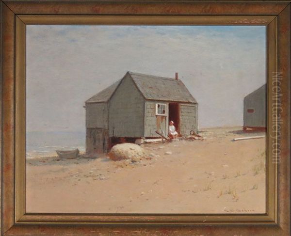 Fishing Shack With Girl In Doorway - view 1