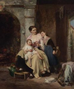 Maternal Cares by Leon Emile Caille
