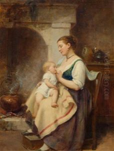 Mutter Mit Kind by Leon Emile Caille