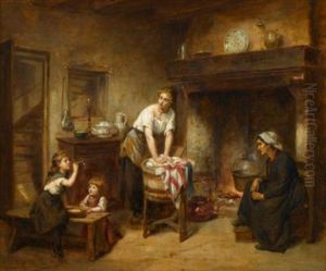 Blowing Bubbles by Leon Emile Caille