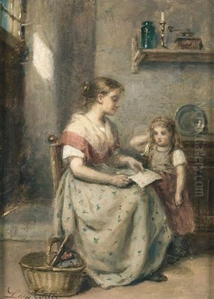 Interieurszene Mit Mutter Und Kind - view 1
