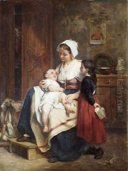 Femme Avec Deux Enfants - view 1
