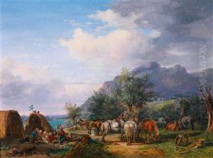 Rast Am Flussufer by Karl Altmann