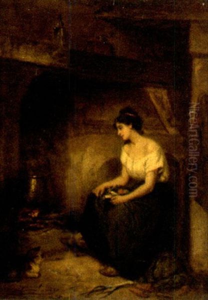 Femme Au Coin Du Feu - view 1