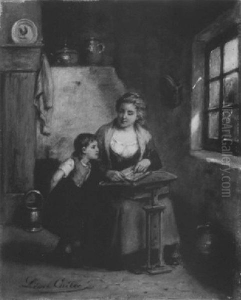 Mother And Daughter In An Interior - view 1