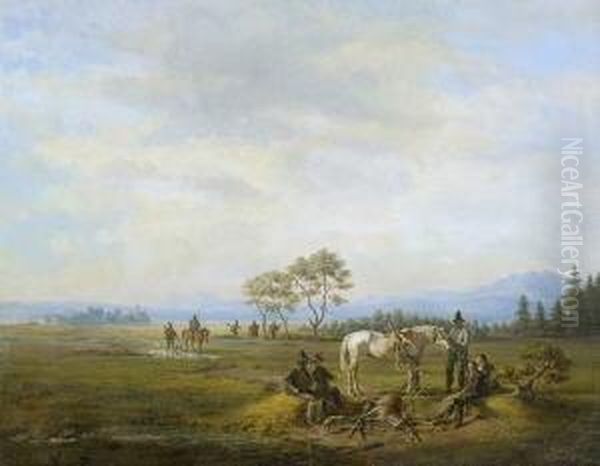Rastende Jagdgesellschaft Am
Chiemsee. - view 1