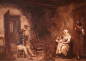 Escena Familiar by Leon Emile Caille
