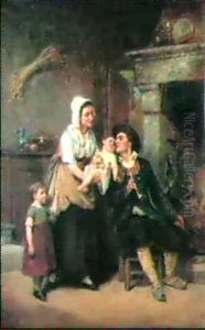 Saying Godnight by Leon Emile Caille