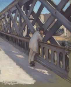 Le Pont De L'europe - Etude Partielle by Gustave Caillebotte
