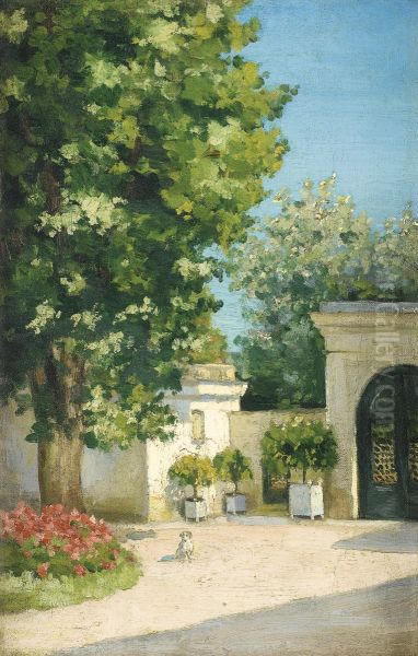 Yerres. De L'exedre, Le Porche De La Demeure Familiale - view 1