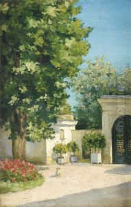 Yerres. De L'exedre, Le Porche De La Demeure Familiale