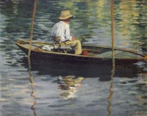 Pecheur En Barque by Gustave Caillebotte