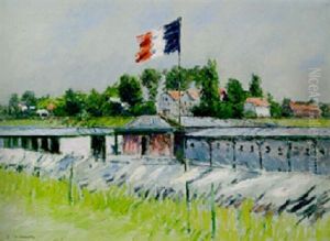 Lavoirs Sur La Seine by Gustave Caillebotte