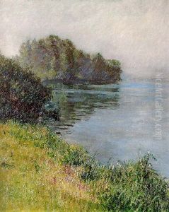 La Seine Par Temps Brumeux by Gustave Caillebotte