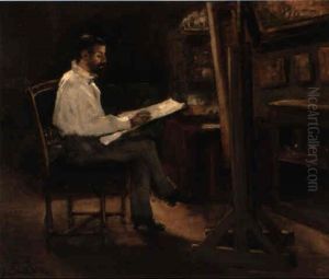Le Peintre Morot Dans Son Atelier