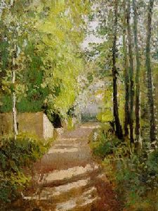 Allee Sous-bois En Normandie by Gustave Caillebotte