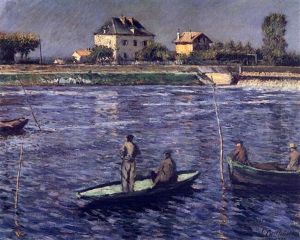 Pecheurs Sur La Seine by Gustave Caillebotte