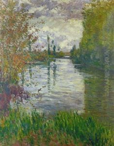 Le Petit Bras De La Seine En Automne by Gustave Caillebotte